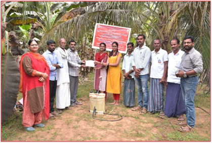 Demonstration cum Farmers Training on Rugose Spiralling Whitefly Management