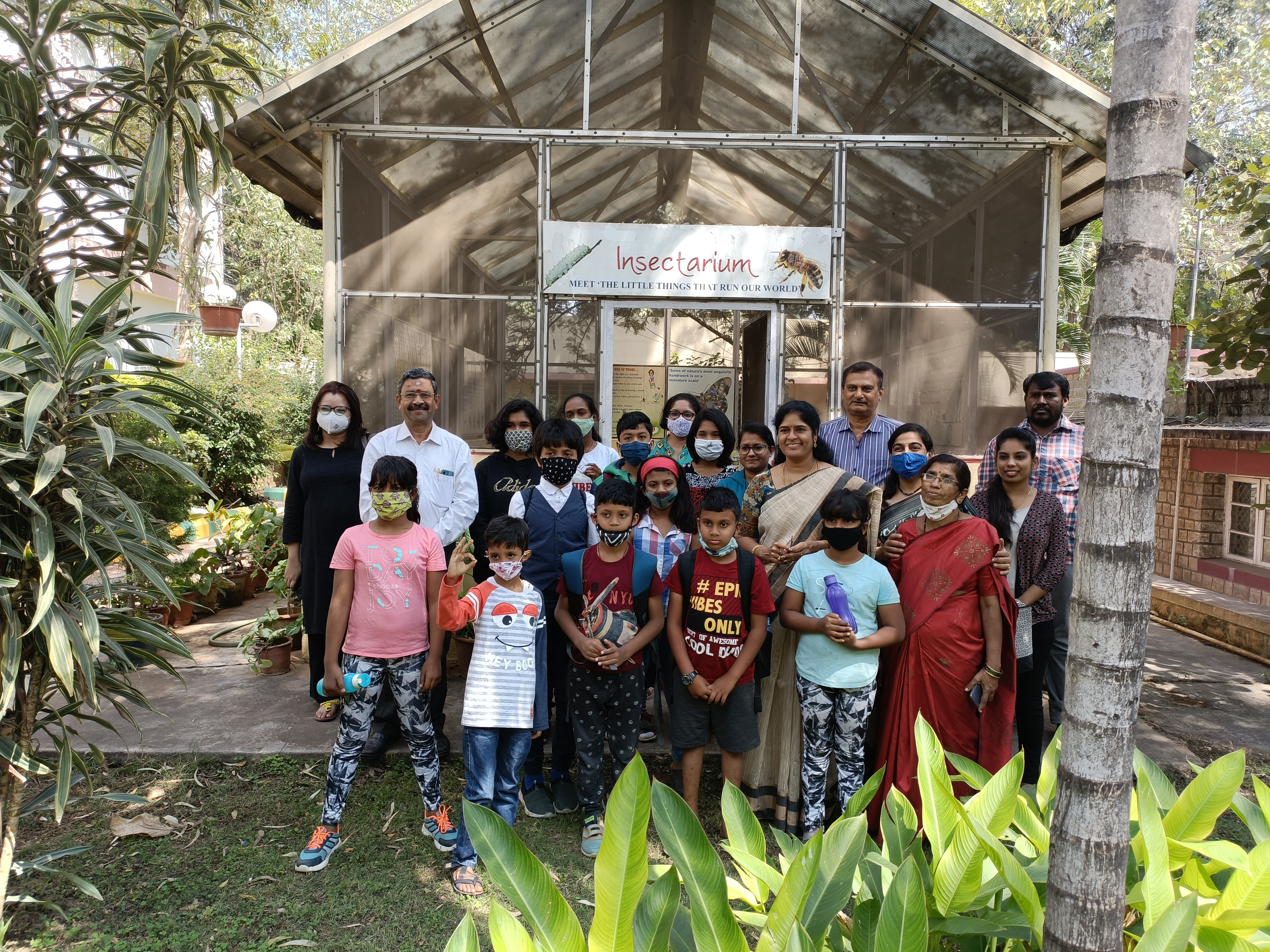 School children visit to Insectarium, NBAIR, Bengaluru